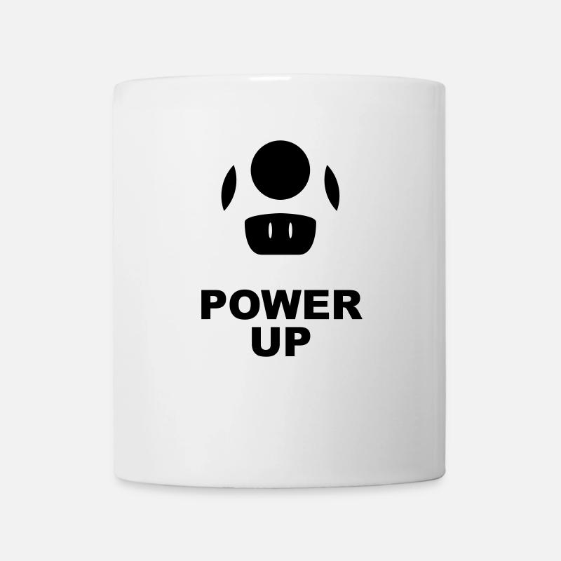 POWER UP - Mug blanc - blanc