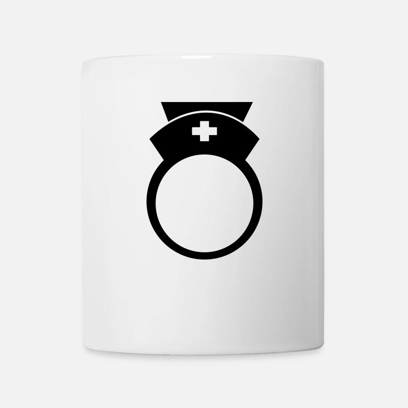 Krankenschwester Monogramm Rahmen - Tasse - Weiß