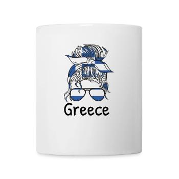 Grèce Drapeau Hellas Athènes Drapeau grec - Mug blanc - blanc - Devant