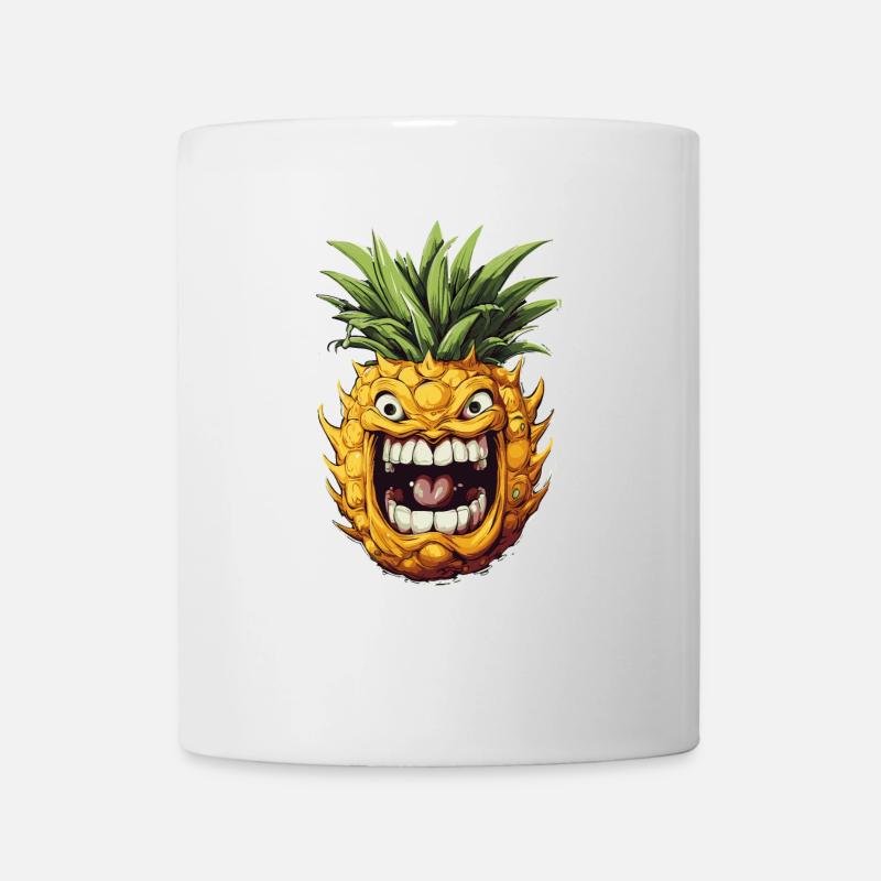 Lustiges Ananas Obst - Tasse - Weiß