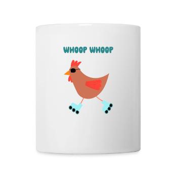 Poulet frais sur patins à roues alignées – style décontracté - Mug blanc - blanc - Devant