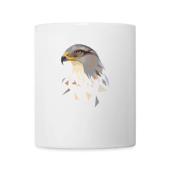 Aigle géométrique à faible poly tête d’aigle - Mug blanc - blanc - Devant