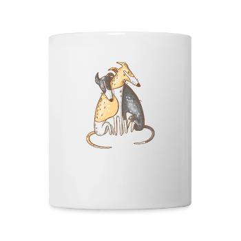 Liebende Hunde - Tasse - Weiß - Vorne