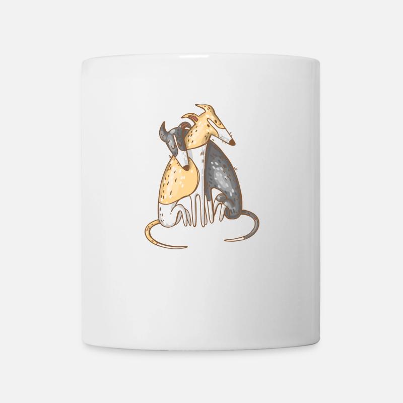 Chiens aimants - Mug blanc - blanc