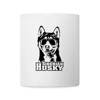 SIBERIAN HUSKY cool lunettes de soleil chien chien - Mug blanc - blanc - Devant