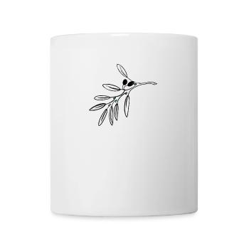 Olives and olive branch, symbol of peace - Mug - white - Front