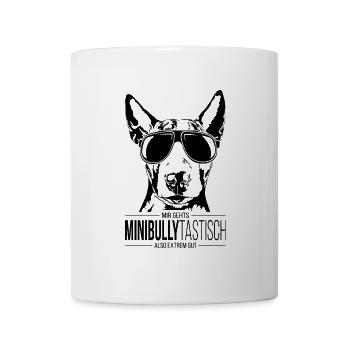 MINIBULLYTASTISCH Miniature Bullterrier Wilsigns - Tasse - Weiß - Vorne