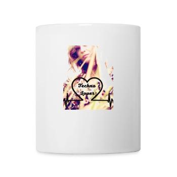 1 Techno Lover - Tasse - Weiß - Vorne