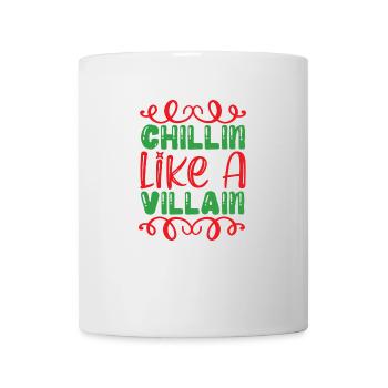 Chillin Like A Villain - With Bat And Pumpkins - Mug - white - Front