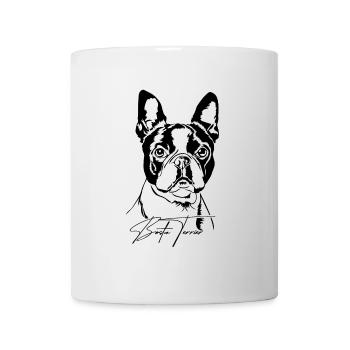BOSTON TERRIER Portrait Chiens Wilsigns - Mug blanc - blanc - Devant