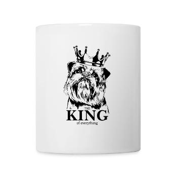 BELGISCHER ZWERGGRIFFON King Hunde Spruch Wilsigns - Tasse - Weiß - Vorne