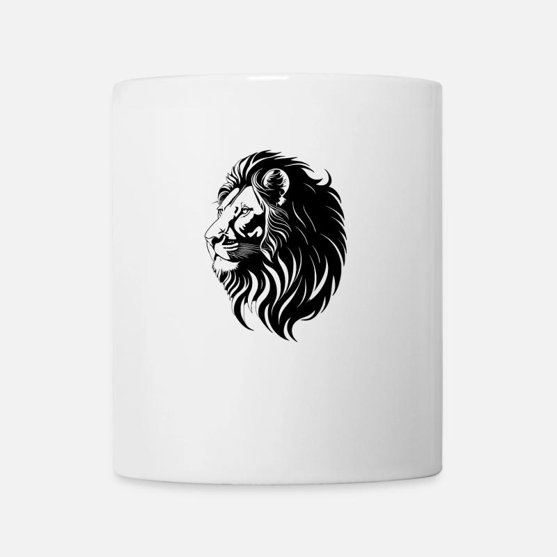 Löwenkopf Löwe Grafik Leon - Tasse - Weiß
