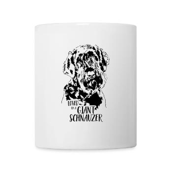Loved by a Giant Schnauzer Hundespruch Wilsigns - Tasse - Weiß - Vorne