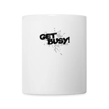 Get busy! SPLAT Shirt Design by ntko.gear - Tasse - Weiß - Vorne