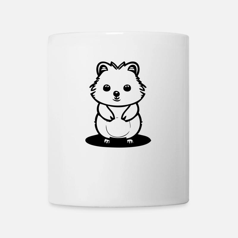 Quokka in cartoon stem - Mug - white