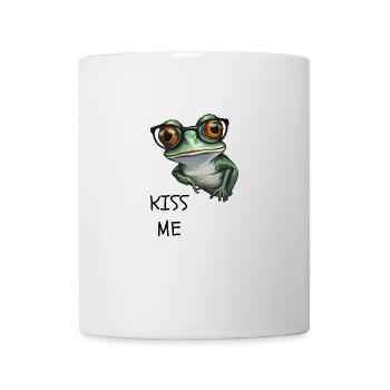 Frosch Kiss me - Tasse - Weiß - Vorne