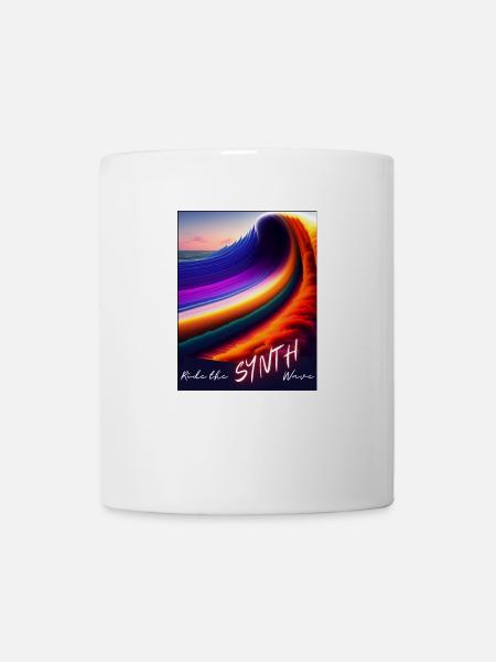 Ride the Synthwave - Tasse - Weiß