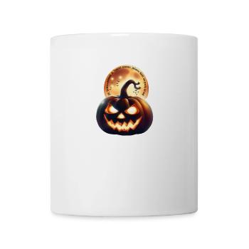 Halloween Kürbis Sprüche Grusel Fledermaus - Tasse - Weiß - Vorne