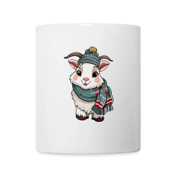 Niedliche Ziege im festlichen Winter-Look! - Tasse - Weiß - Vorne
