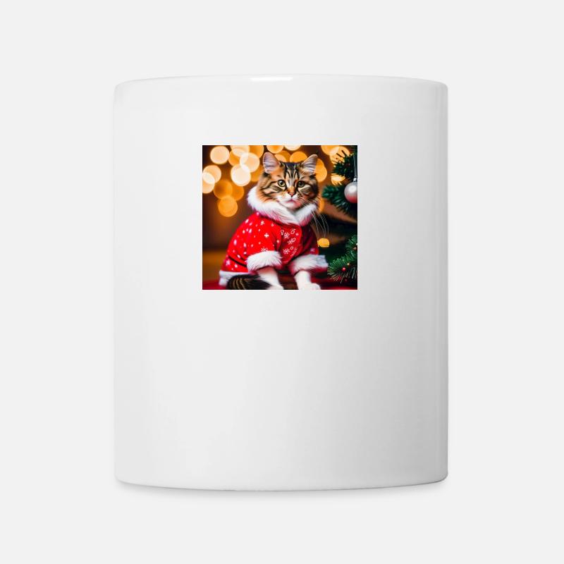 Katze im Pullover - Tasse - Weiß