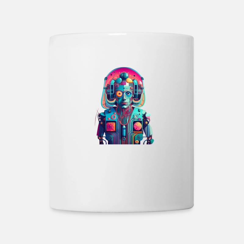 Mensch Roboter - Tasse - Weiß