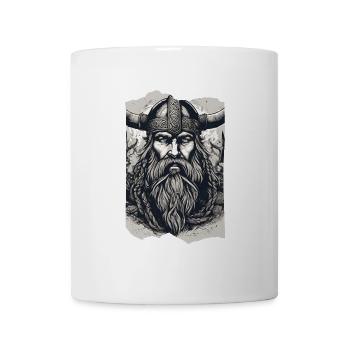 Norseman Legende Wikinger Gehörnter Helm Bart Grau - Tasse - Weiß - Vorne