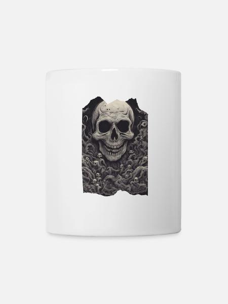 Bösartige Monarchie Böser Totenschädel Untotes Skelett - Tasse - Weiß