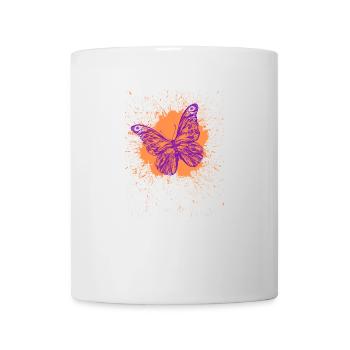 Fluttering Beauty: Schmetterlingstanz T-Shirt - Tasse - Weiß - Vorne