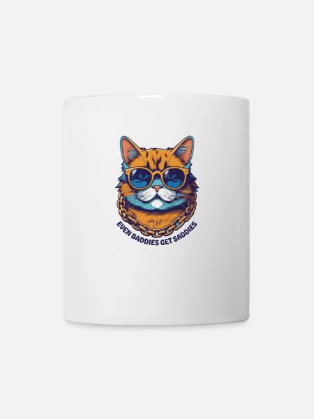 Even baddies get saddies - Mug - white
