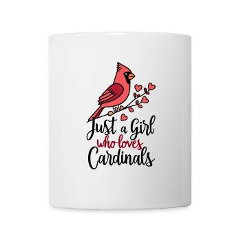 Juste une fille qui aime le cardinal Vogel cardinal rouge - Mug blanc - blanc - Devant