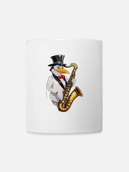 Jazzy Pinguin - Tasse - Weiß