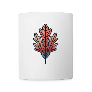 Rustic Autumn Leaf Illustration - Mug - white - Front