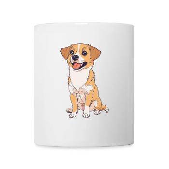 Hund Border Collie - Tasse - Weiß - Vorne