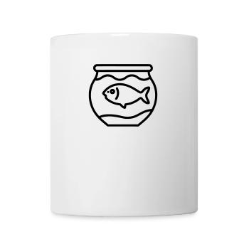 Fish Outline Icon - Simple Angling Design - Tasse - Weiß - Vorne