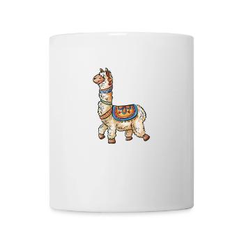 lama - Mug blanc - blanc - Devant