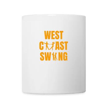West Coast Swing WCS Westie Dancing Figure - Mug - white - Front