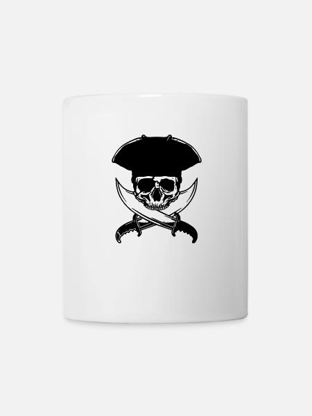 skull-pirate - Mug blanc - blanc