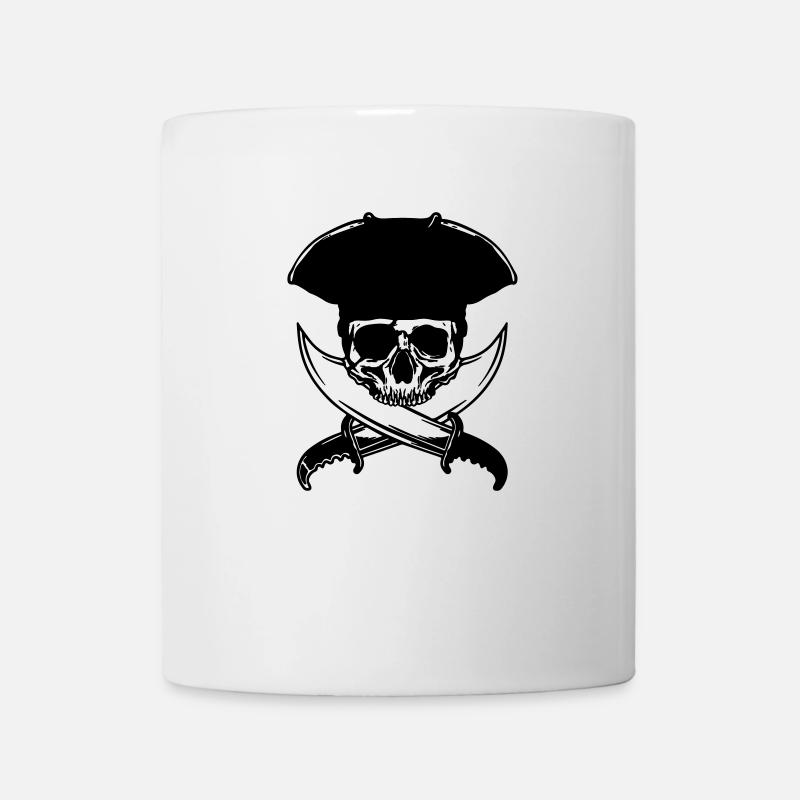 skull-pirate - Mug blanc - blanc