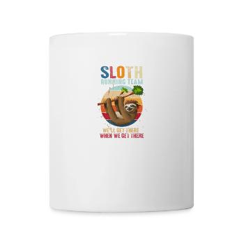 Faultier Lauf Laufen Joggen Team Marathon Geschenk - Tasse - Weiß - Vorne