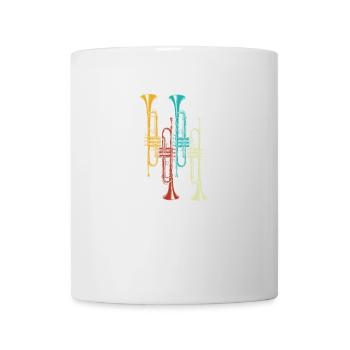Trompete vintage Retro Trompeter Geschenk - Tasse - Weiß - Vorne