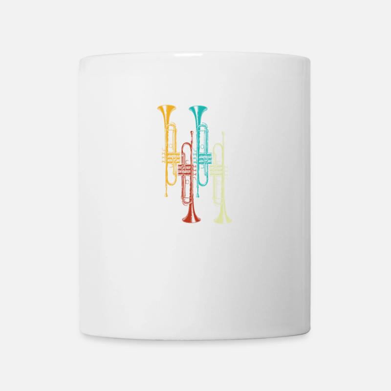 Trompette rétro vintage trompette cadeau - Mug blanc - blanc