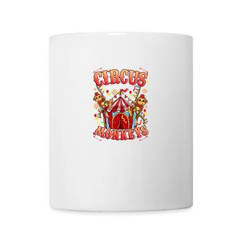 Nicht mein Zirkus nicht meine Affen Spruch Party - Tasse - Weiß - Vorne