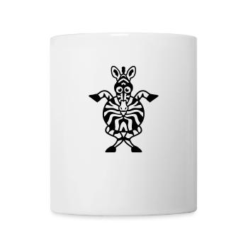 zebra drawing cartoon animals - Mug - white - Front