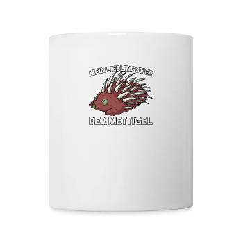 Mettigel Mettbrötchen für Fleischliebhaber - Tasse - Weiß - Vorne