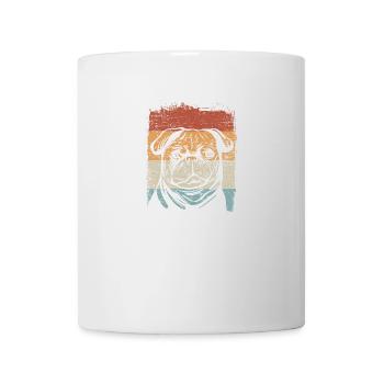 Pug Mops Retro - Tasse - Weiß - Vorne