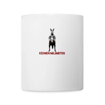 Känguru Kein Milimeter nach rechts Gegen Rechts - Tasse - Weiß - Vorne