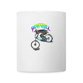 Mountainbike MTB bergab - Tasse - Weiß - Vorne