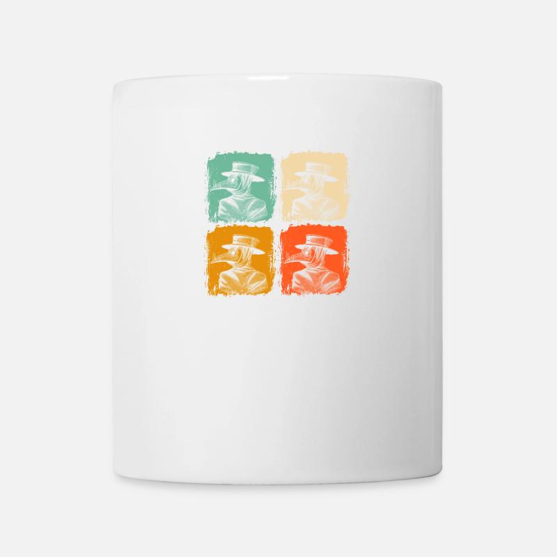 Pestdoktor Retro PopArt Geschenk - Tasse - Weiß