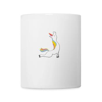 licorne de yoga - Mug blanc - blanc - Devant