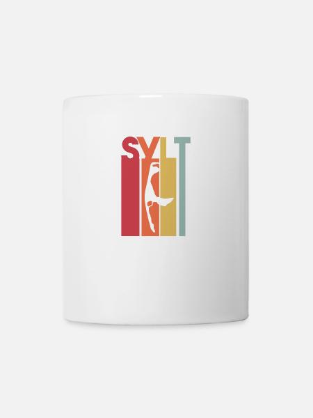 Sylt Insel Urlaub Ferien vintage retro - Tasse - Weiß